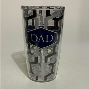 ‘Dad’ Navy and Silver Hexagon Tervis Tumbler 16oz